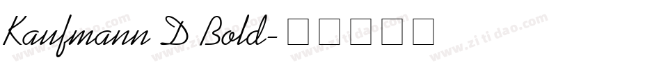 Kaufmann D Bold字体转换